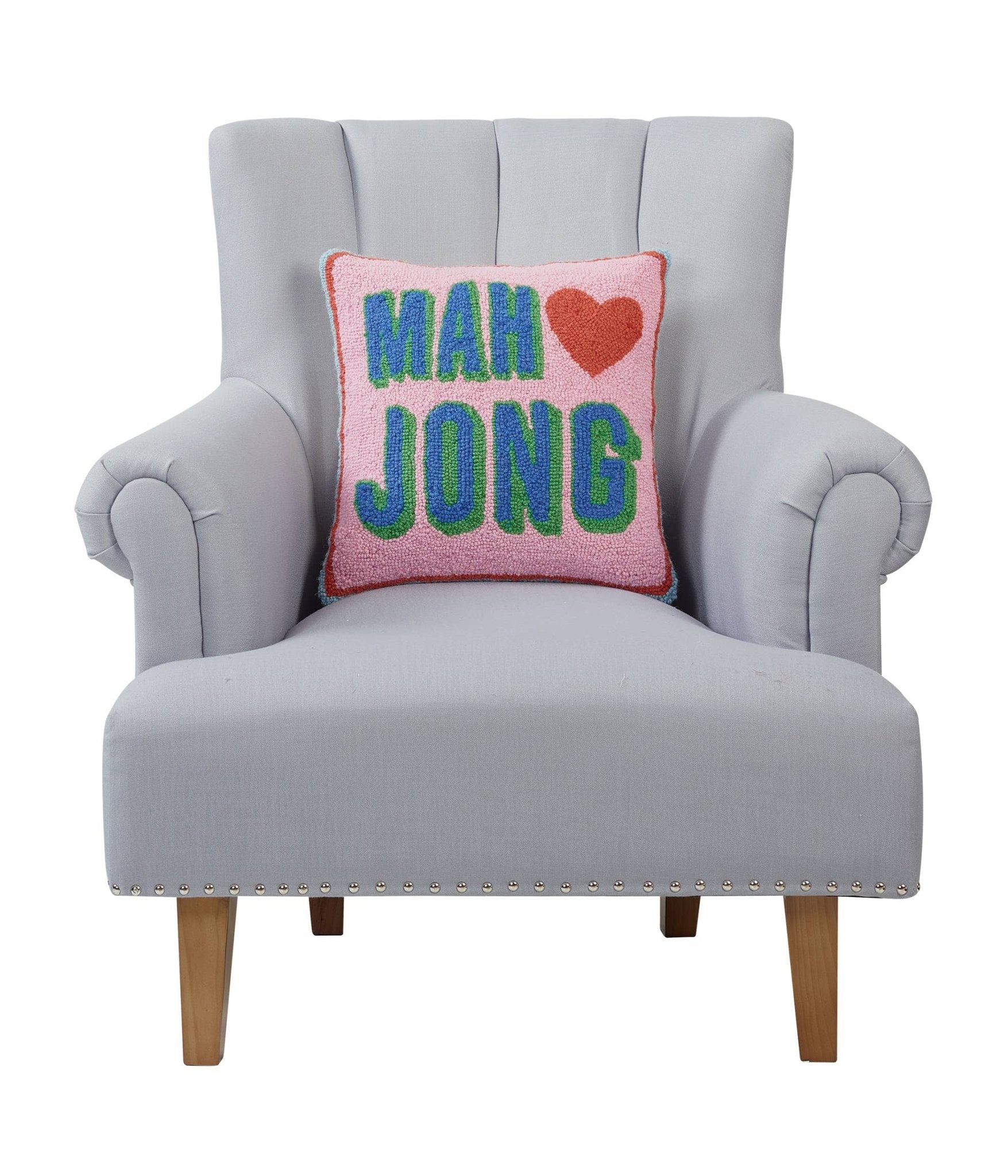 Mahjong Heart Hook Pillow - The Pink Pineapple 850