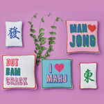 Mahjong Heart Hook Pillow - The Pink Pineapple 850