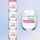 Mahjong “It’s About Bam Time” Stemless Wine Glasses - Set of 4 - The Pink Pineapple 850