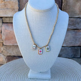 Mahjong Lucky Charms Ball Bead Necklace in Shiny Gold - The Pink Pineapple 850