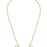 Mahjong Lucky Charms Ball Bead Necklace in Shiny Gold - The Pink Pineapple 850