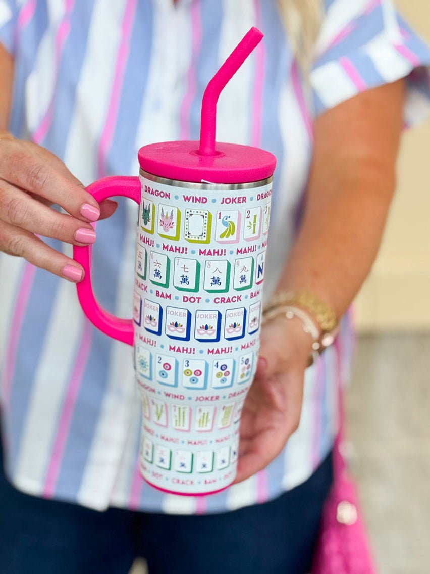 Mahjong Mega Mug 30oz - The Pink Pineapple 850
