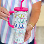 Mahjong Mega Mug 30oz - The Pink Pineapple 850