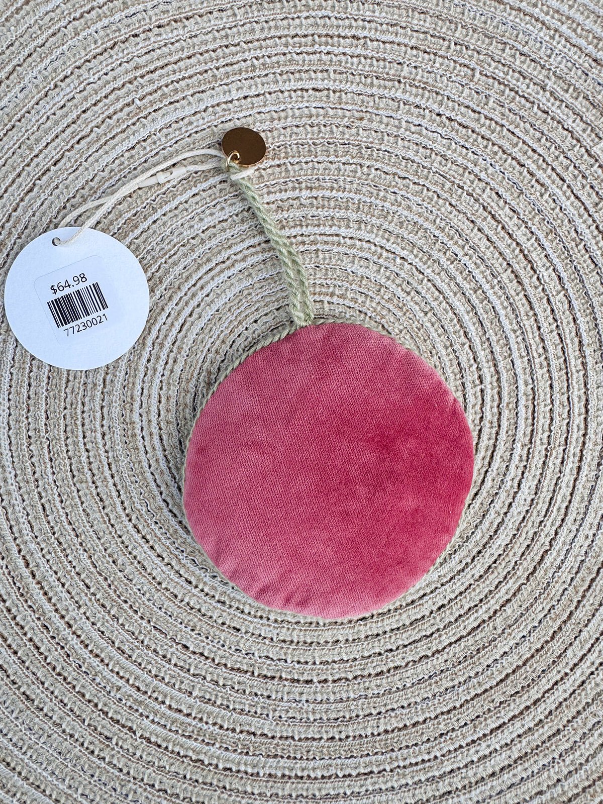 Mahjong Memento Needlepoint Ornament - The Pink Pineapple 850