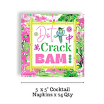 Mahjong Menu Cocktail Napkins - The Pink Pineapple 850