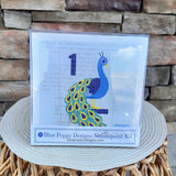 Mahjong One Bird Bamboo Peacock Needlepoint Kit - The Pink Pineapple 850