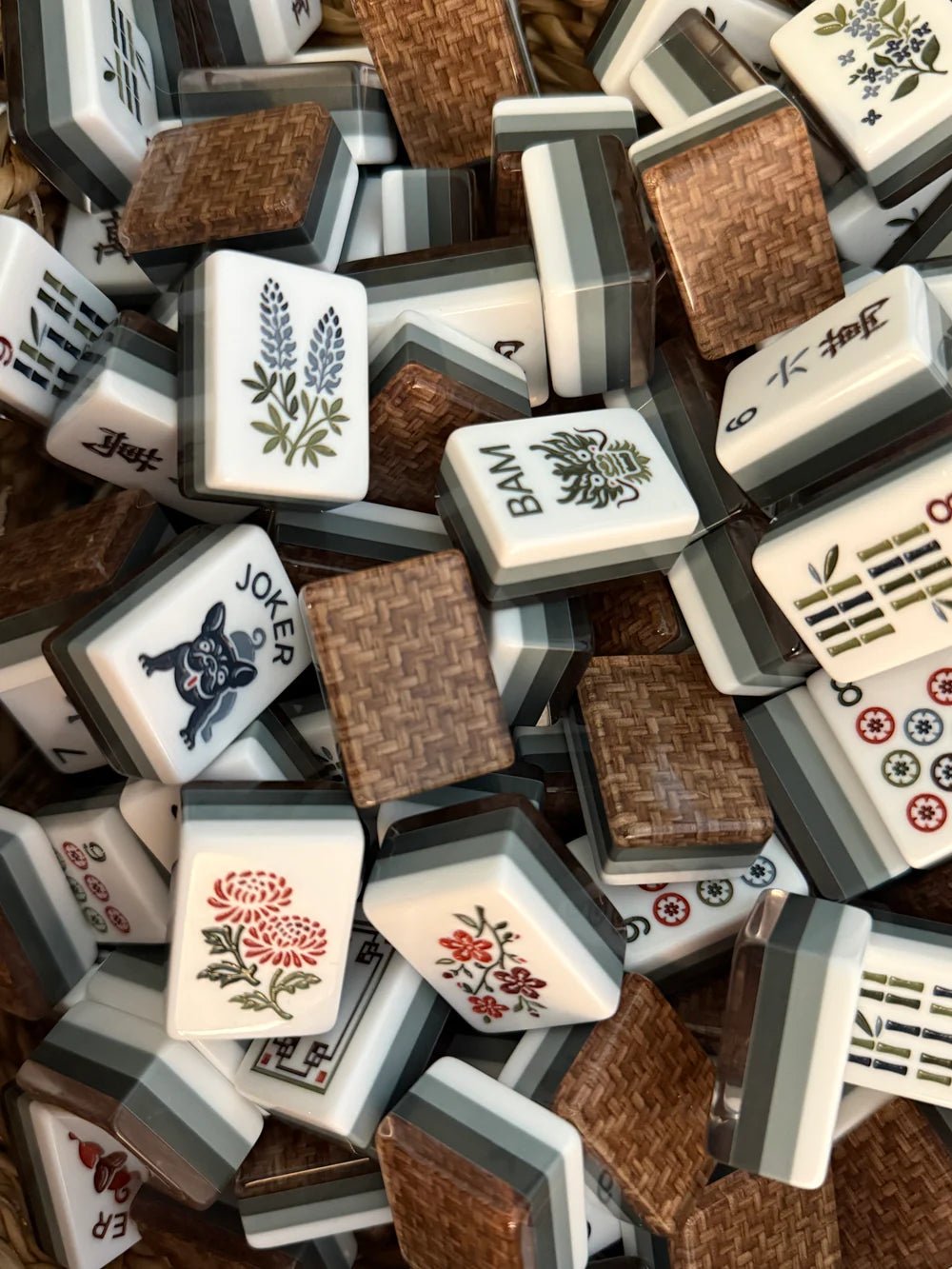 [Mahjong Row & Co] Honey Weave Mahjong Tile Set - The Pink Pineapple 850