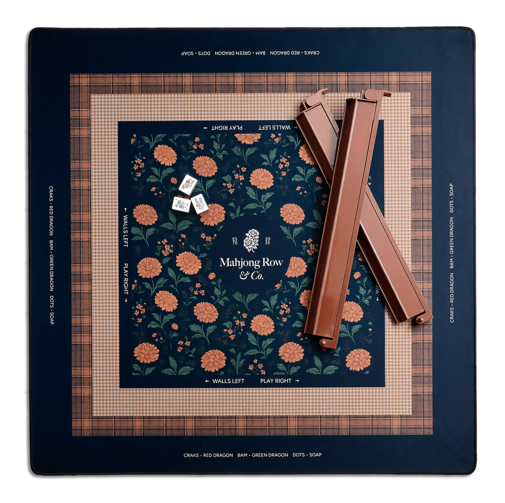 [Mahjong Row & Co] Midnight Garden Mahjong Mat - The Pink Pineapple 850
