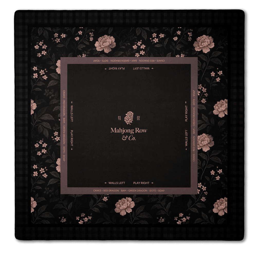 [Mahjong Row & Co] Mocha Bloom Dark Mahjong Mat - The Pink Pineapple 850