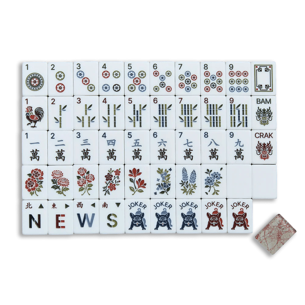 [Mahjong Row & Co] Terracotta Marble Mahjong Tile Set - The Pink Pineapple 850