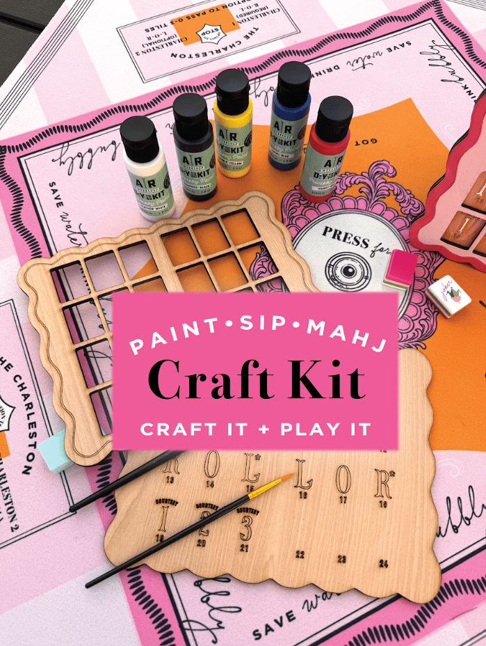 Mahjong Solo Practice Board DIY Kit - The Pink Pineapple 850