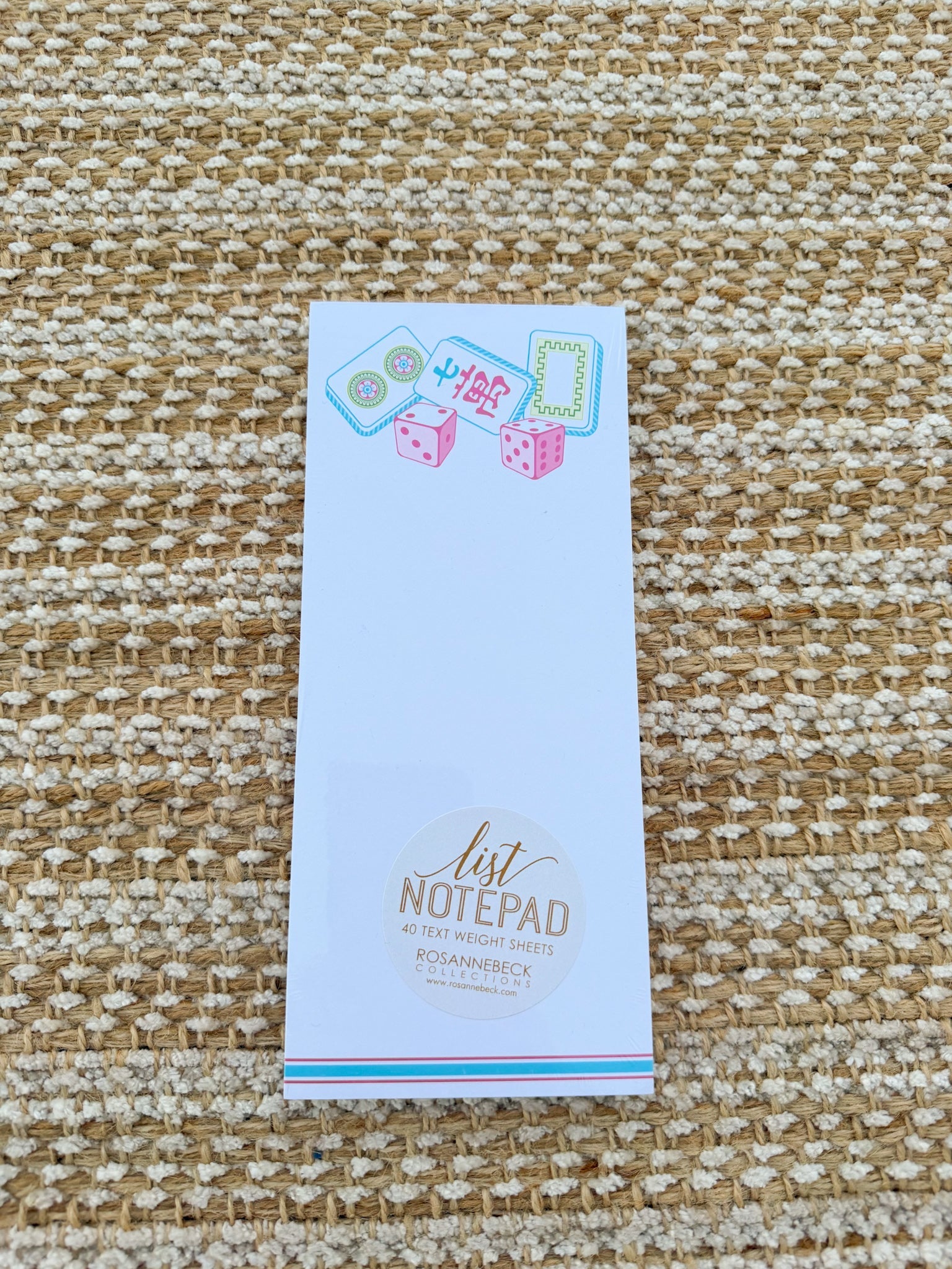 Mahjong Tiles and Dice Skinny Notepad - The Pink Pineapple 850