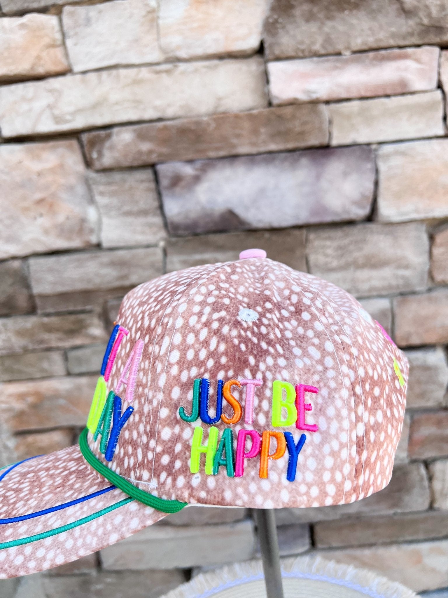 Make It A Good Day Fawn Snapback Hat - The Pink Pineapple 850