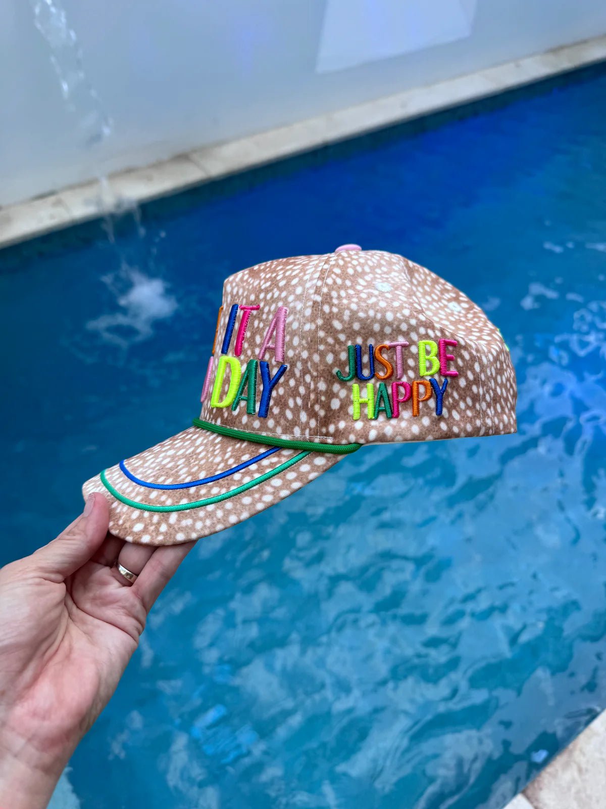 Make It A Good Day Fawn Snapback Hat - The Pink Pineapple 850