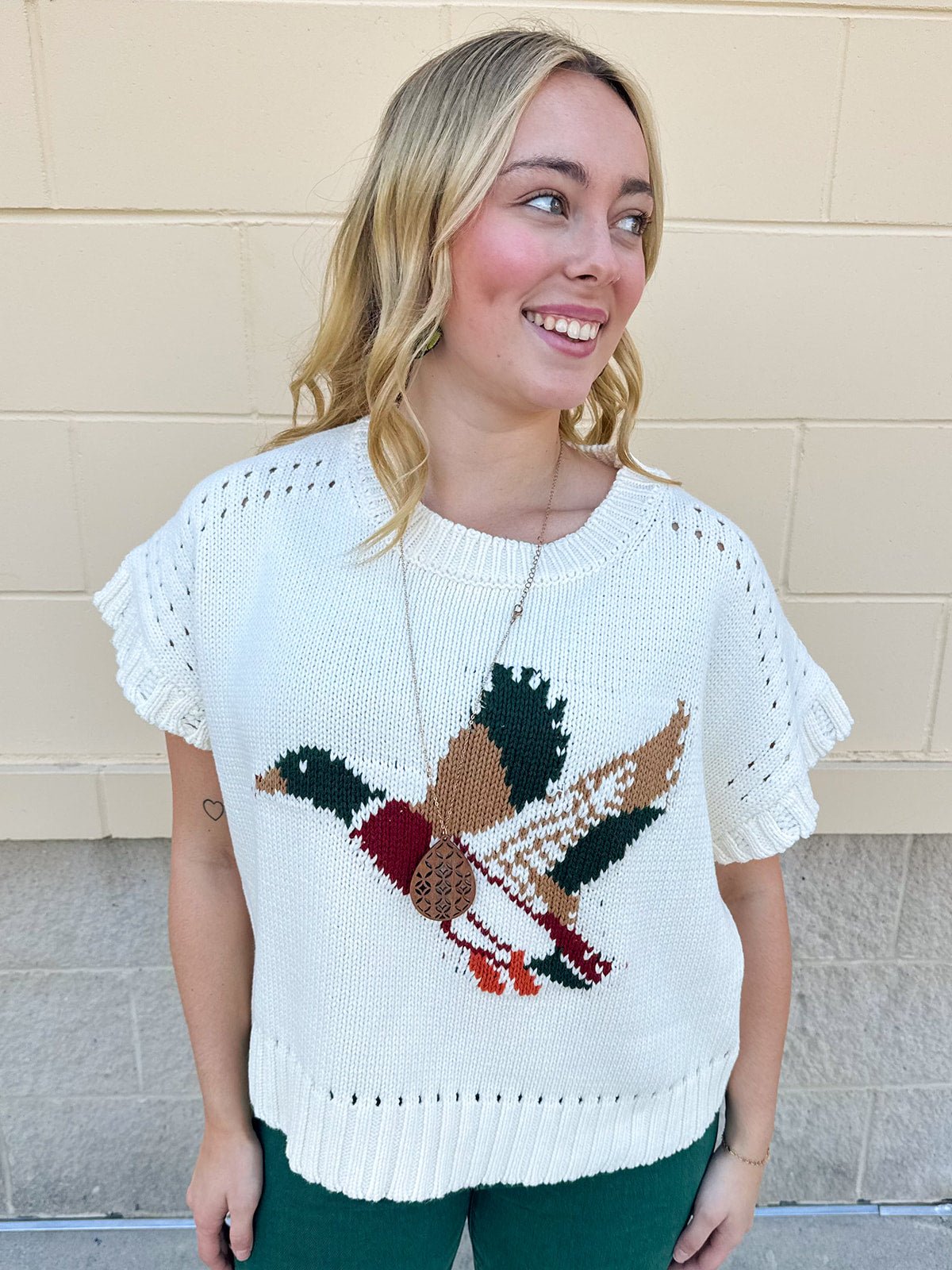 Mallard in Flight Knit Top - The Pink Pineapple 850