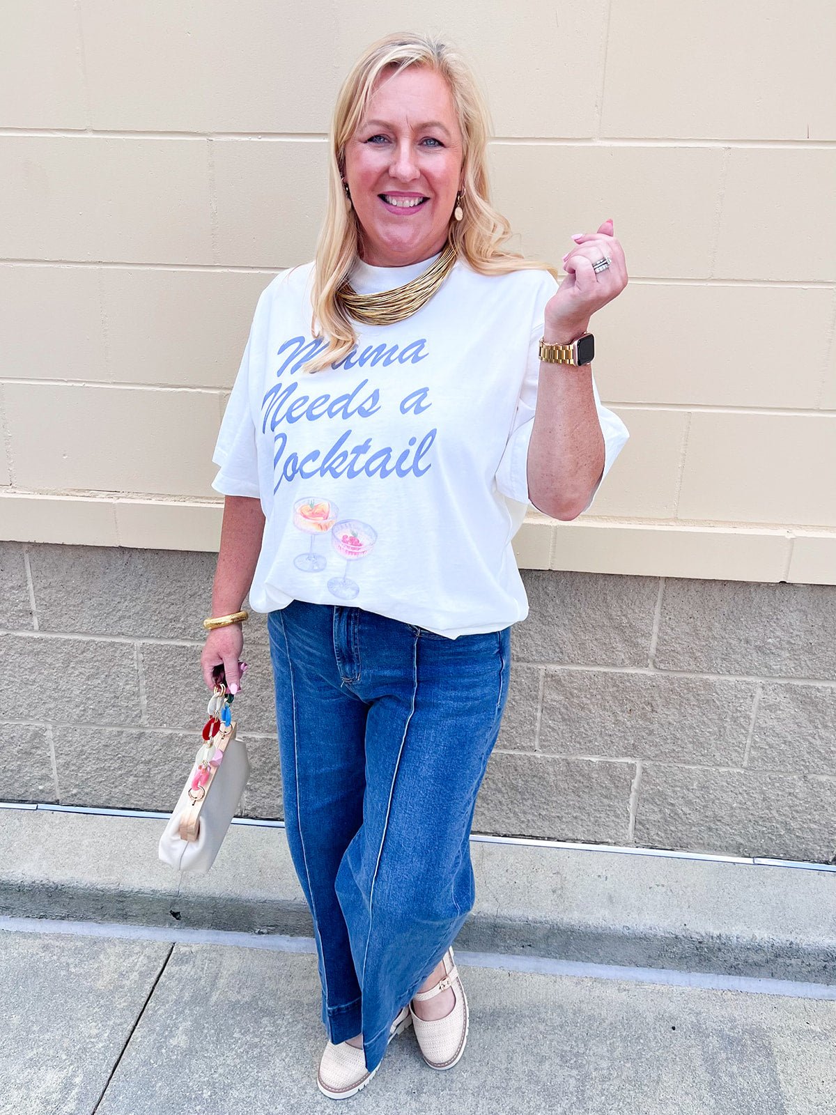 Mama Needs a Cocktail Graphic Tee - The Pink Pineapple 850