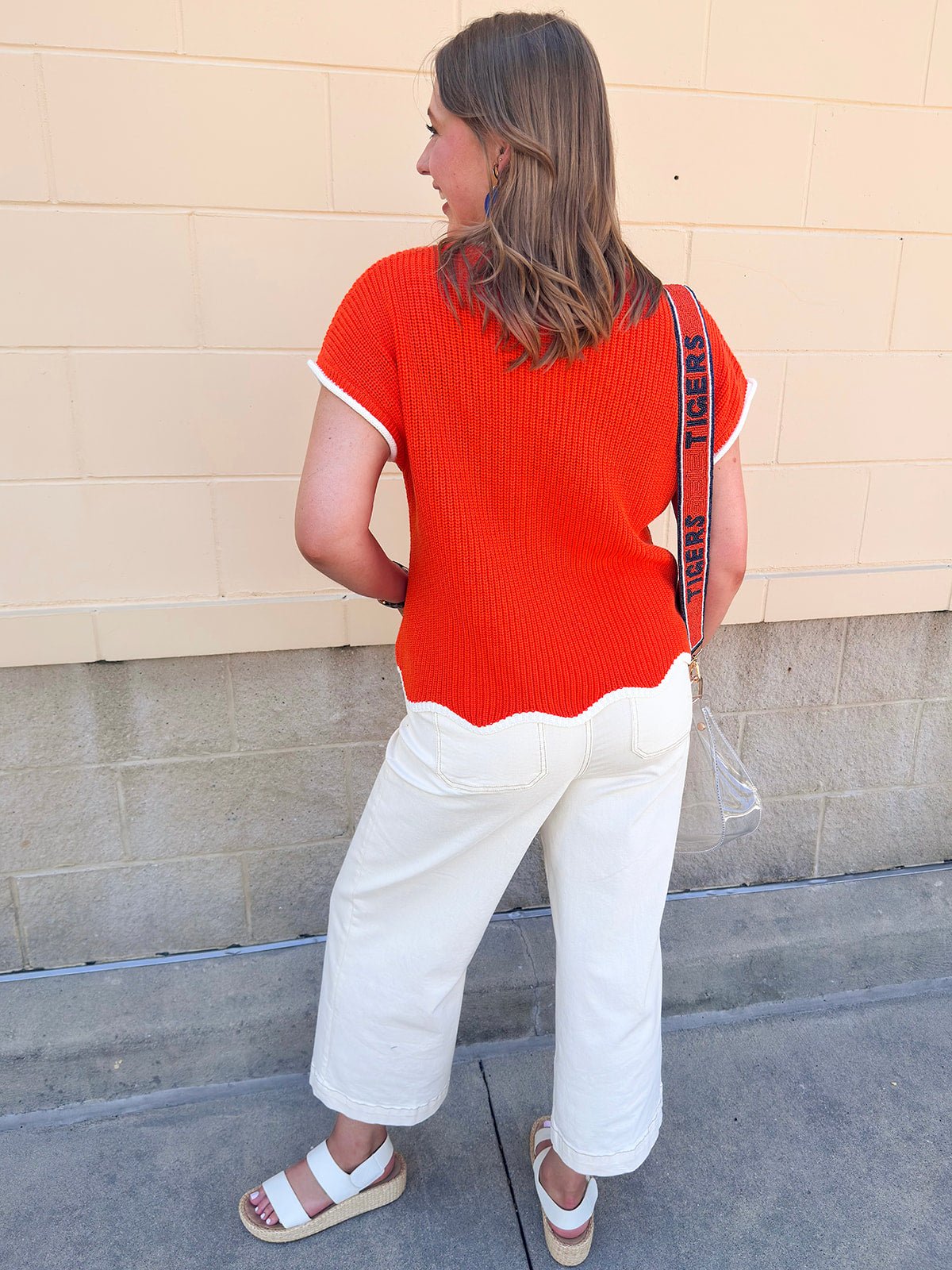 Mandarin Contrast Knit Top - The Pink Pineapple 850