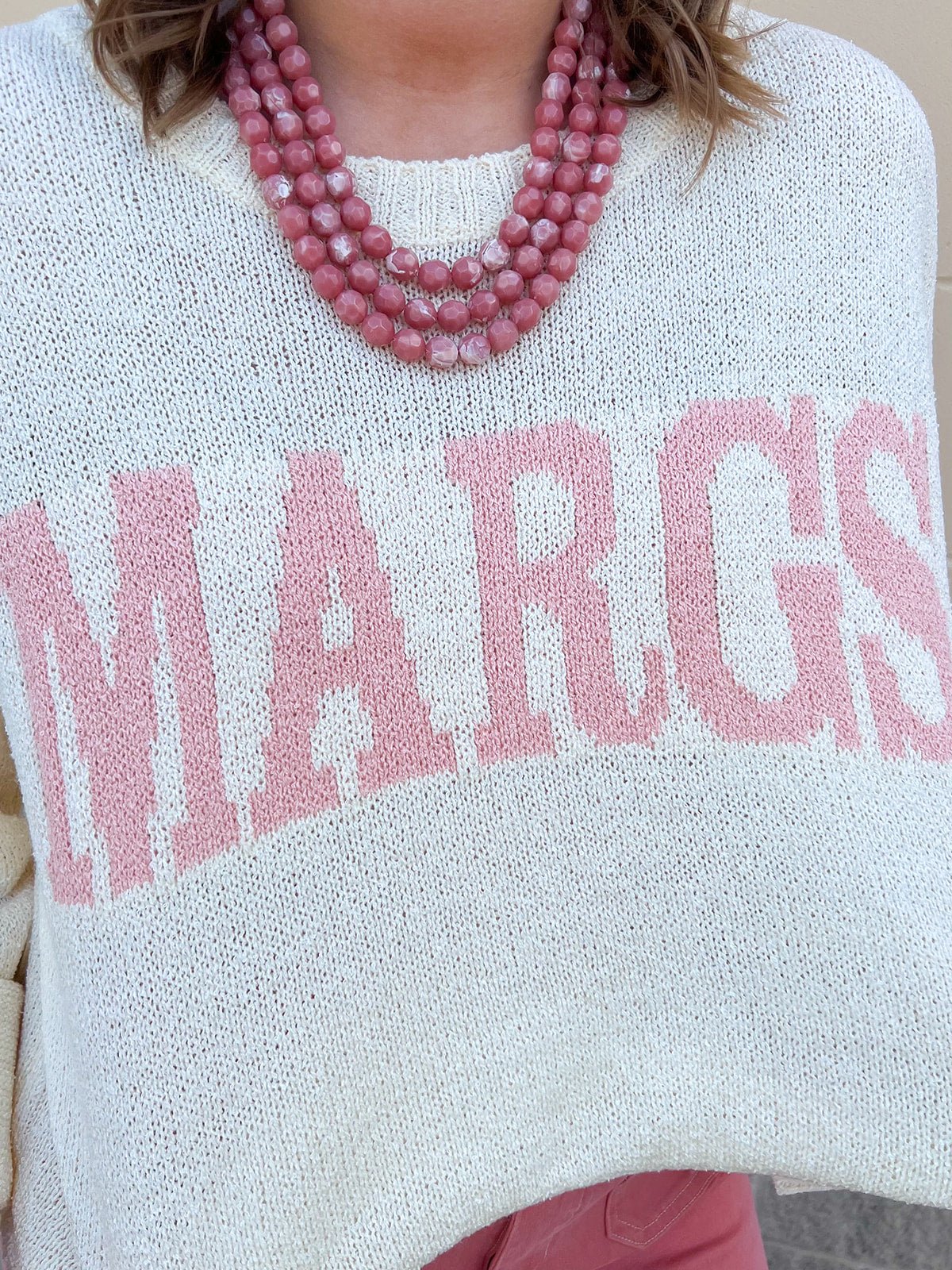 Margs Graphic Sweater - The Pink Pineapple 850