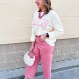 Margs Graphic Sweater - The Pink Pineapple 850