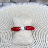 Maroon Luxe Beaded Bracelet - The Pink Pineapple 850