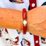 Maroon Luxe Beaded Bracelet - The Pink Pineapple 850