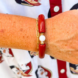 Maroon Luxe Beaded Bracelet - The Pink Pineapple 850