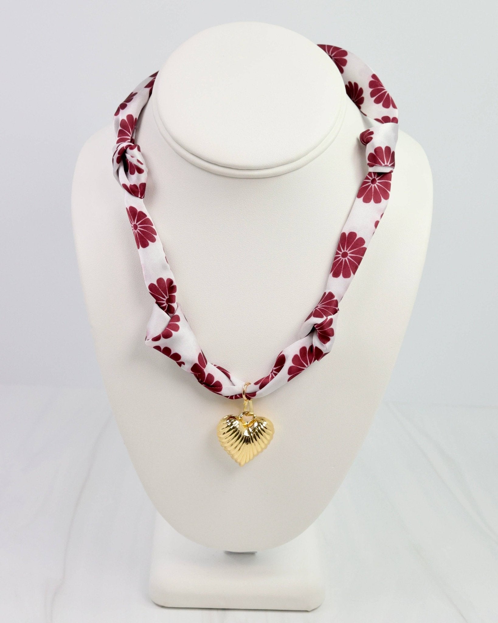 Maroon Muse Scarf Necklace - The Pink Pineapple 850