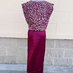 Maroon & Taupe Leopard Two-Piece Set - The Pink Pineapple 850