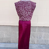 Maroon & Taupe Leopard Two-Piece Set - The Pink Pineapple 850