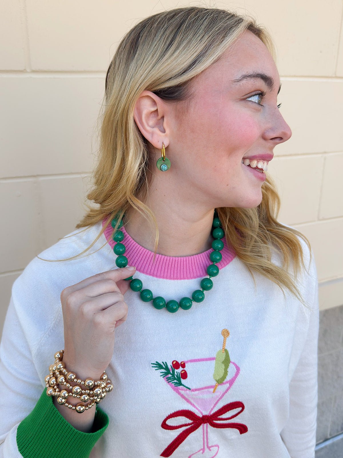 Martini Mistletoe Sweater - The Pink Pineapple 850