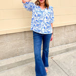 [Mary Square] Ashlyn Porcelain Vines Top - The Pink Pineapple 850