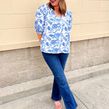[Mary Square] Ashlyn Porcelain Vines Top - The Pink Pineapple 850