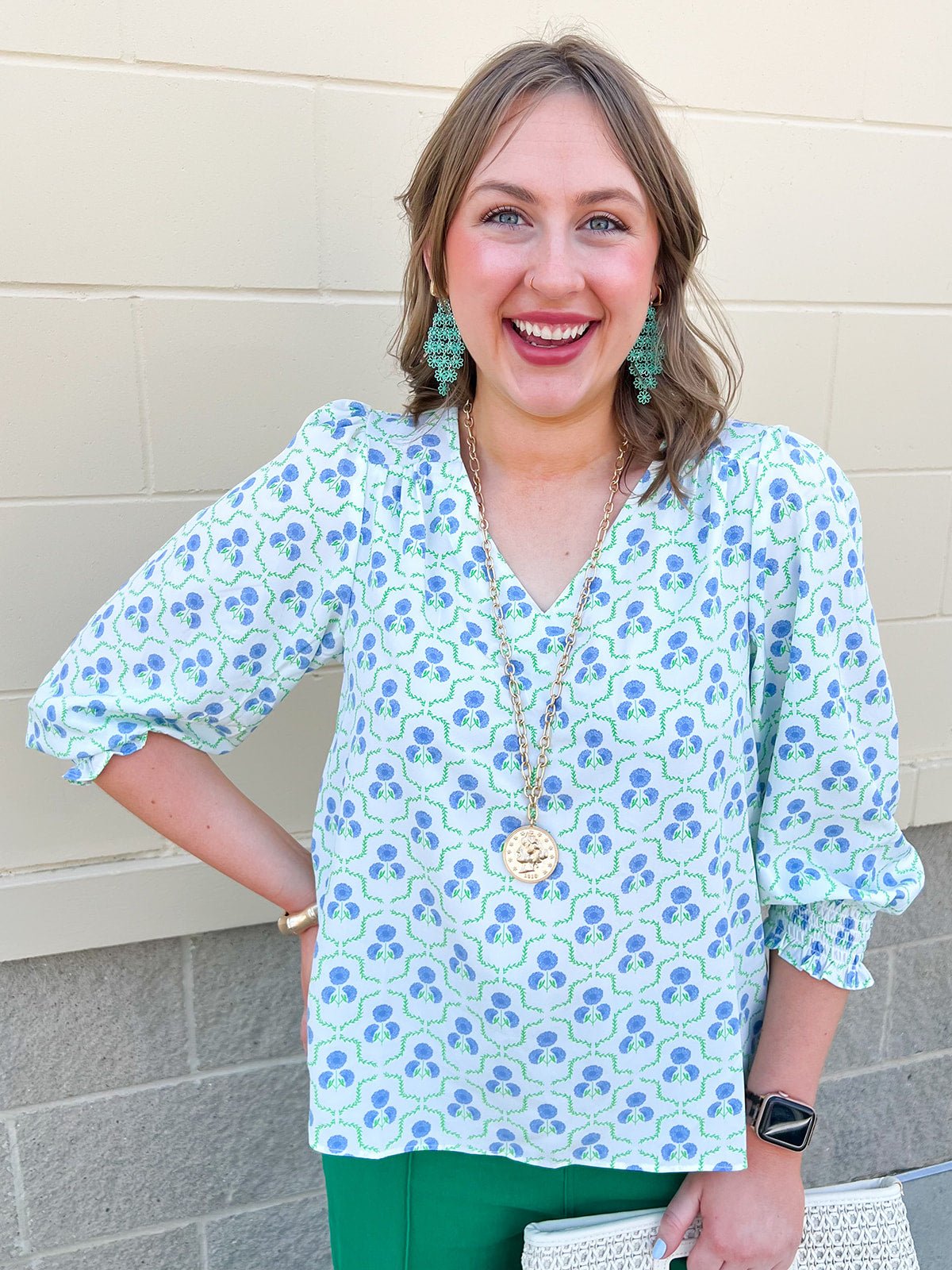 [Mary Square] Ashlyn Top in Sweetbriar Lattice - The Pink Pineapple 850