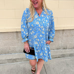 [Mary Square] Audrey Dress | Song Bird Blue - The Pink Pineapple 850