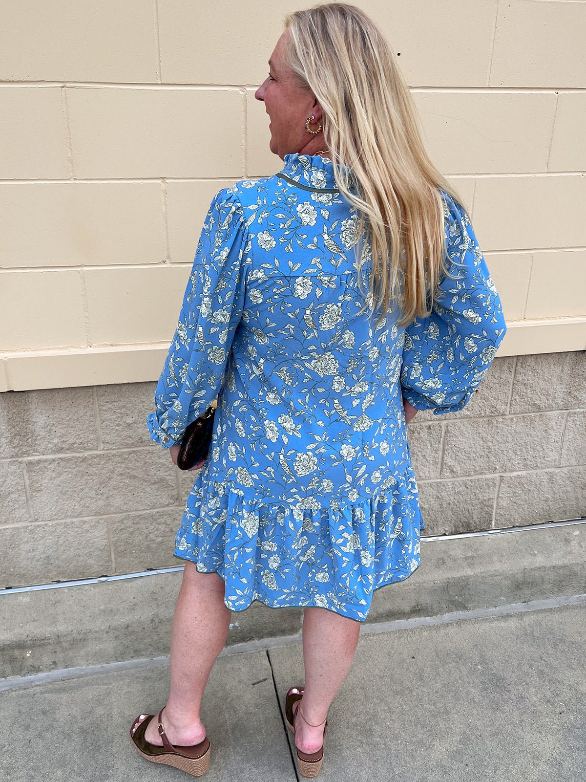 [Mary Square] Audrey Dress | Song Bird Blue - The Pink Pineapple 850