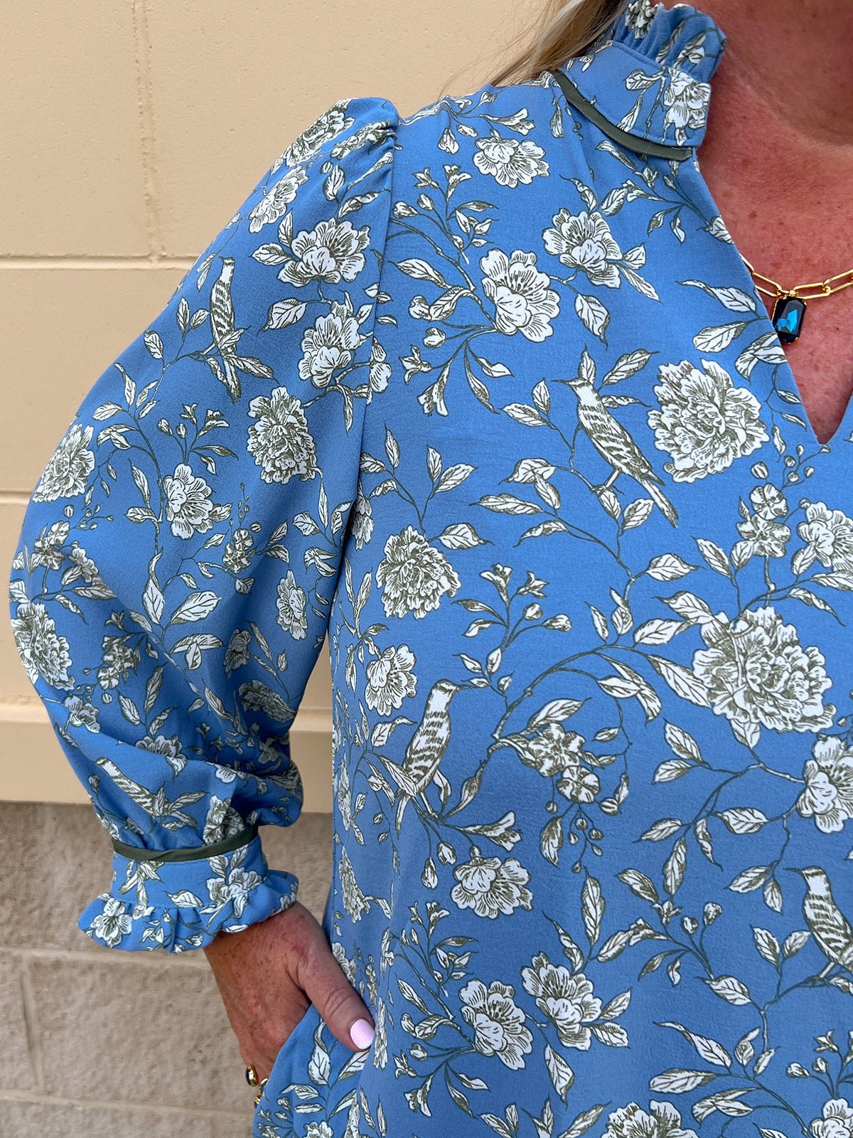 [Mary Square] Audrey Dress | Song Bird Blue - The Pink Pineapple 850