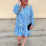 [Mary Square] Audrey Dress | Song Bird Blue - The Pink Pineapple 850