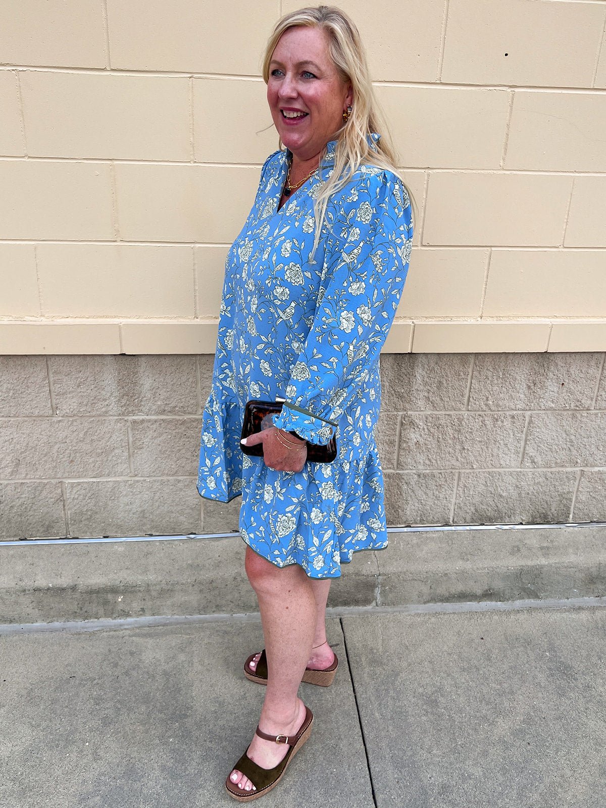 [Mary Square] Audrey Dress | Song Bird Blue - The Pink Pineapple 850