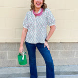 [Mary Square] Brynn Top in Sunshower Flora - The Pink Pineapple 850