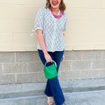 [Mary Square] Brynn Top in Sunshower Flora - The Pink Pineapple 850