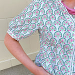 [Mary Square] Brynn Top in Sunshower Flora - The Pink Pineapple 850