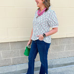 [Mary Square] Brynn Top in Sunshower Flora - The Pink Pineapple 850