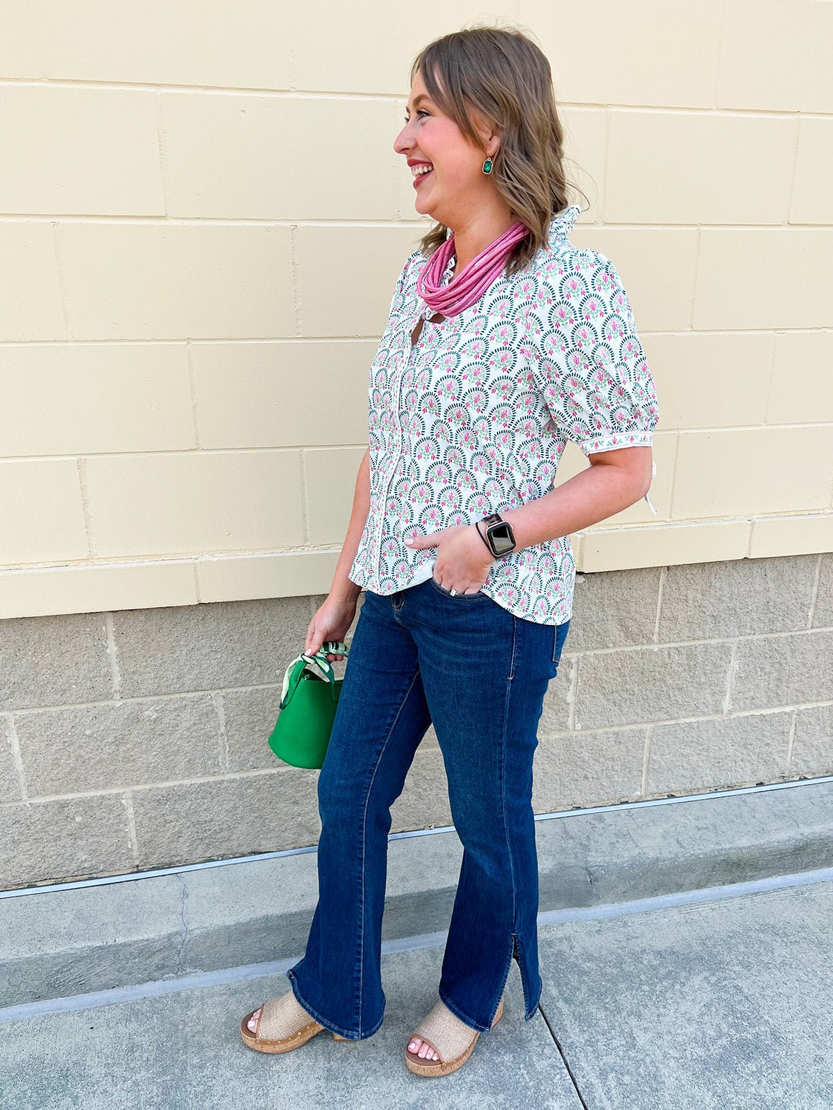 [Mary Square] Brynn Top in Sunshower Flora - The Pink Pineapple 850