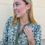 [Mary Square] Cameron Dress in Painted Trillium Olive - The Pink Pineapple 850