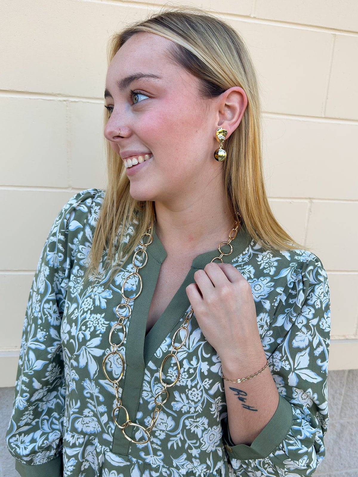 [Mary Square] Cameron Dress in Painted Trillium Olive - The Pink Pineapple 850