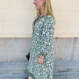 [Mary Square] Cameron Dress in Painted Trillium Olive - The Pink Pineapple 850