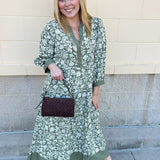 [Mary Square] Cameron Dress in Painted Trillium Olive - The Pink Pineapple 850