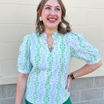 [Mary Square] Colette Top in Heirloom Vine - The Pink Pineapple 850