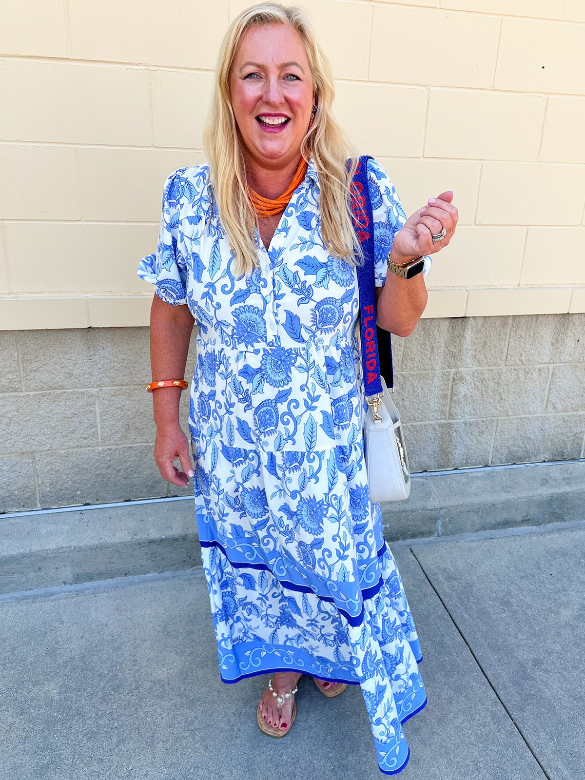 [Mary Square] Eloise Porcelain Blue Midi Dress - The Pink Pineapple 850