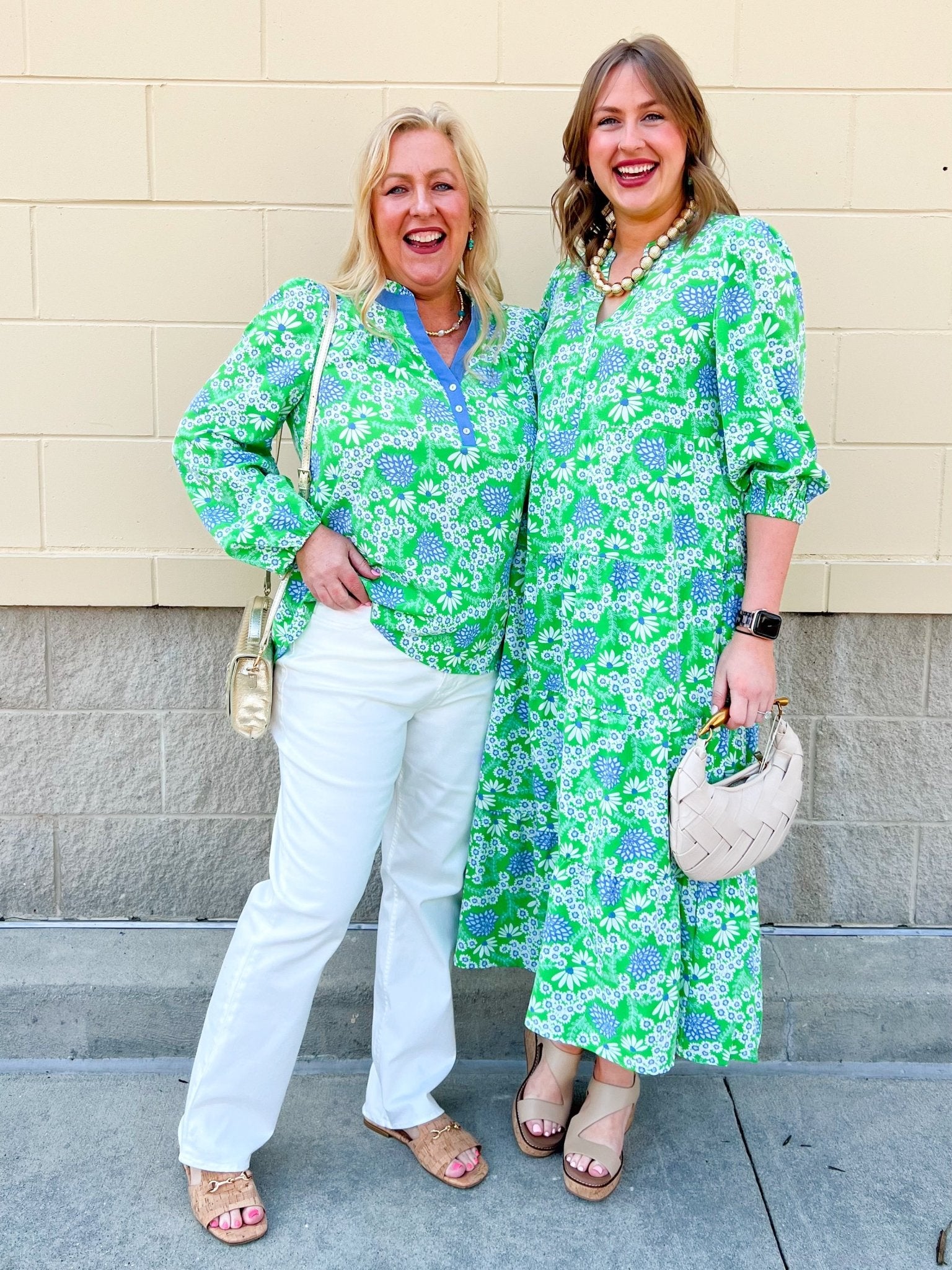 [Mary Square] Gianna Top in Daisy Chain Green - The Pink Pineapple 850